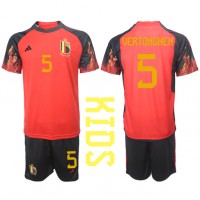Belgien Jan Vertonghen #5 Hjemmebanesæt Børn VM 2022 Kortærmet (+ Korte bukser)
